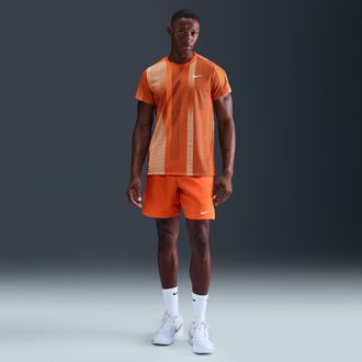 Nike Mens Court Victory Dri-FIT 7 Tennis Shorts in Orange | FD5380-893