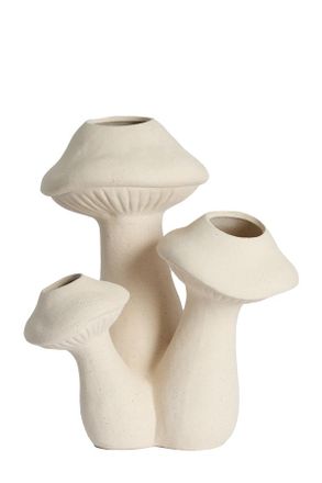 Light & Living Jarr&oacute;n Blanco De Cer&aacute;mica Refinado Light & Living Mushroom