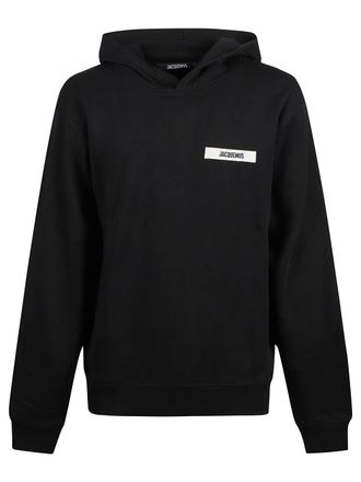Jacquemus Black Cotton Gros Grain Hoodie
