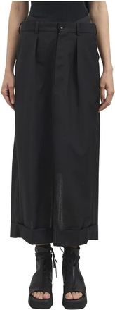Junya Watanabe Lange Rok van Mohairmix - Heren - Midirokken - Zwart - M - Wol - Rokken
