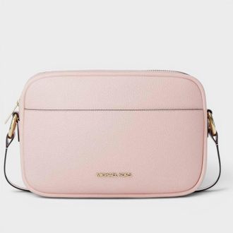 Michael Kors Gegraveerde Leren Camera Schoudertas - Roze