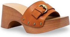 Chase + Chloe by Intouch Footwear Soraya Buckle Platform Wedge Slide Sandal in Tan Pu at Nordstrom Rack, Size 8.5