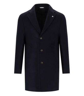 Manuel Ritz Blue Single Breasted Coat