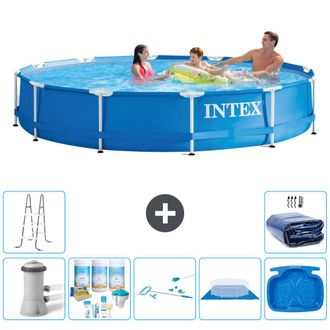 Intex Piscina Con Estructura Redonda - 366x76 Cm - 8-piezas S20486