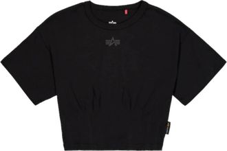 Alpha Industries Alpha Industries, T-Shirts, female, Black, Size: XS Waisted T Wmn
