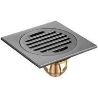 OEM Bodenablauf Badewanne Abnehmbare Ablaufabdeckung F&uuml;r Badezimmer Duschraum Toilette Quadratisches Gartensieb Rostfreier Edelstahl Schwarz 10x10 Cm- Cre