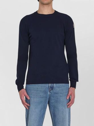 Moncler fine-knit crew-neck long-sleeve jumper