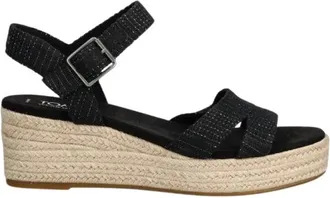 Toms Audrey Espadrille Wedge - Dames - Sleehakken - Zwart - 38 EU - Schoenen