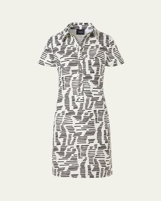 Akris Dance Movements Linen Toile Polo Dress