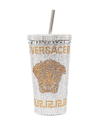 Versace Medusa crystal-embellished travel cup - unisex - Aluminium - One Size - Silver