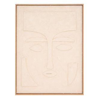Atmosphera Lienzo 3d Nyer Rectangular, 60 X 80 Cm, Color Beige - Atmosphera Cr&eacute;ateur DInt&eacute;rieur