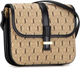 Saint Laurent Pre-owned Cross Body Bags, female, Beige, Size: ONE SIZE Pre-owned Canvas Crossbody Bag