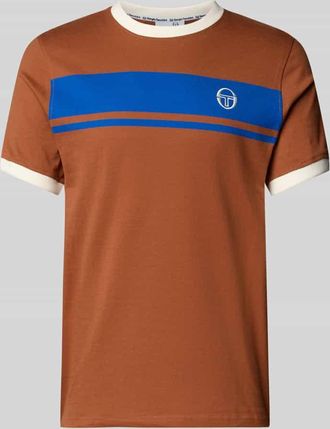 Sergio Tacchini T-Shirt mit gerippten Abschl&uuml;ssen in Hazel, Gr&ouml;&szlig;e S