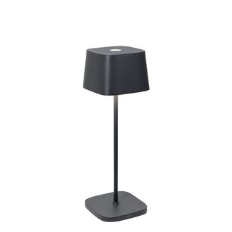 Zafferano L&aacute;mpara de mesa led zafferano gris oscuro recargable y regulable