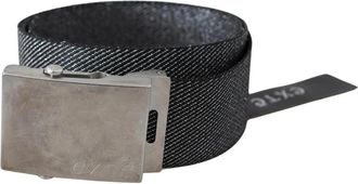 Exte Canvas riem met zilveren gesp - Dames - Riemen - Zwart - ONE Size - Accessoires