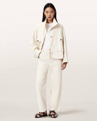 AllSaints Cotton/Viscose Tay Carpenter Jeans, Size: 24