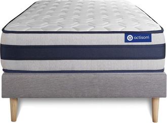 Actisom Actisom - Somier Gris + Colch&oacute;n Con L&aacute;tex Y Espuma Viscoel&aacute;stica 80 X 190