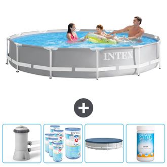 Intex Piscina Prism Frame Redonda - 366x76 Cm - 7-piezas Scb87