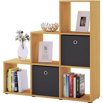 ebuy24 Ebuy24 - Scaffale in legno vcm Scaffale salvaspazio Dimensioni: a. 105 x l. 108 x t. 29 cm Elegante Ripiano in piedi Scaffale di stoccaggio Scaffale