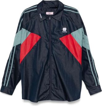 Martine Rose Jassen, Heren, Veelkleurig, L, Donkerblauw Geborduurd Logo Buitenkleding