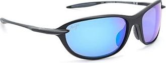 Maui Jim Hookipa Ultra R Fashion Mens Sunglasses Matte Black/Blue Hawaii Polarized, Nylon