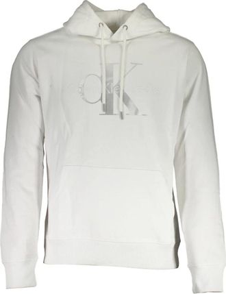 Calvin Klein Biologisch Katoenen Hoodie - Heren - Hoodies - Wit - 2XL - Katoen - Hoodies & sweatvesten