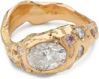 Nadia Shelbaya 18kt yellow gold Lagoa diamond ring - Oro