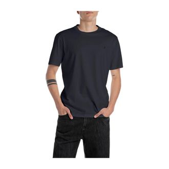 Replay T-shirt Girocollo con Logo sul Petto - - Tops - Uomo - Blu - XL