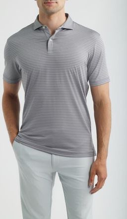 Johnnie-O Beau Stripe Performance Polo in Thunder at Nordstrom, Size Xx-Large