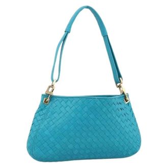 Bottega Veneta Pre-owned Shoulder Bags, female, Blue, Size: ONE SIZE Pre-owned Vintage Shoulder Bag