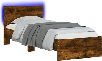 vidaXL Estructura De Cama Roble Ahumado 80 X 200 Cm Vidaxl