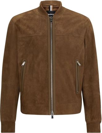 HUGO BOSS Bruin Su&egrave;de Jack Malbano - Heren - Zomerjassen - Bruin - 2XL - Su&egrave;de - Jassen