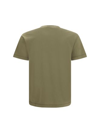 Stone Island Logo Patch Cotton T-Shirt - Green