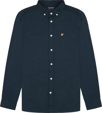 Lyle & Scott Klassieke Oxford-overhemd in donkerblauw - Heren - Casual Overhemden - Blauw - S - Katoen - Overhemden