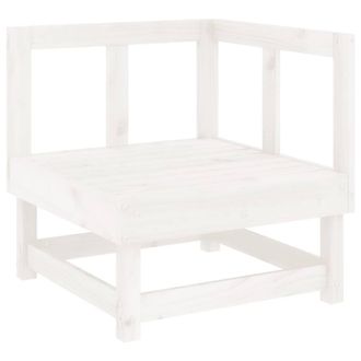 Berkfield Home Beautiful Garden Corner Sofas 2 pcs White Solid Wood Pine