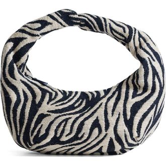 Topshop Giane Zebra Print Canvas Bag in Black at Nordstrom