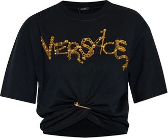 Versace T-shirt con decorazione - Nero