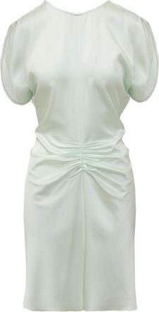 Victoria Beckham Light Green V Neck Midi Dress