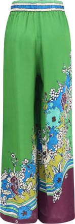 Alemais Womens Nanci Silk Pants Trousers