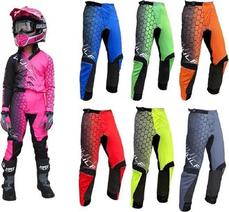 Generic Wulf Sport Junior Off Road MX Pants - Kids Motorbike Motocross Clothing Pant for Quad ATV, Enduro Kart Trials, MTB BMX Dirt Bike Cub Racing Trouser (B