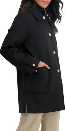 Elie Tahari Paula Single Breasted Wool Bend Coat in Black at Nordstrom Rack, Size X-Small