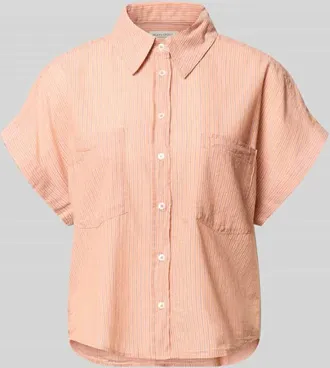 Marc O'Polo Boxy Fit Hemdbluse aus reiner Baumwolle in Orange, Gr&ouml;&szlig;e 34