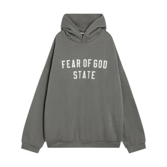 Fear of God Hoodies, male, Green, L, Felpa con cappuccio