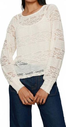 Sanctuary Ultra Femme Raglan Top In Vintage Ivory
