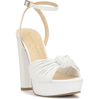 Jessica Simpson Immie Platform Sandal in White 17 at Nordstrom Rack, Size 11