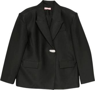 twentyfour Jassen, Dames, Zwart, S, Leer, Marfa Blazer