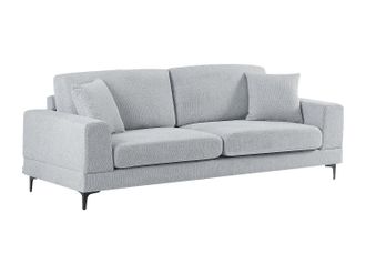 Vente-Unique Sof&aacute; de 3 plazas en tela texturizada gris claro JAMOLO