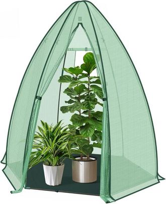 Woltu Woltu - Serra da Giardino Mini Serra 160x160x180 cm, verde traslucido