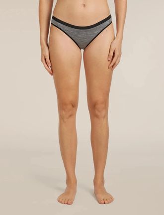Icebreaker Merino 150 Siren Underwear Womens Gray Heather Bikini Brief GBO3562