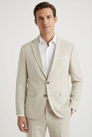 Cinque Anzugsakko CINQUE CIDATA, Herren, Gr. 94, beige (braun), Web, Obermaterial: 66% Polyester, 28% Viskose, 6% Elasthan, unifarben, regular fit normal, ab